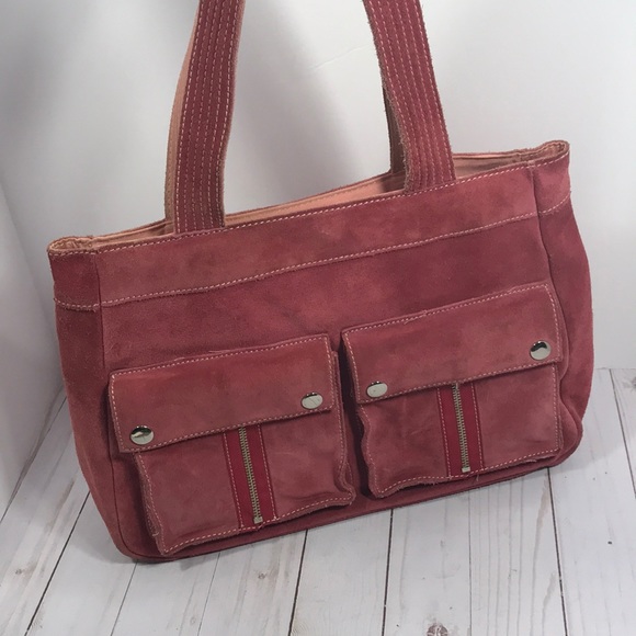 Banana Republic Handbags - Banana Republic dusty rose suede tote bag